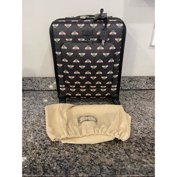 Limited Edition Gucci Bestiary GG Web Bees Carry-On Suitcase Black SPB-JB 339429 - Picture 1 of 16